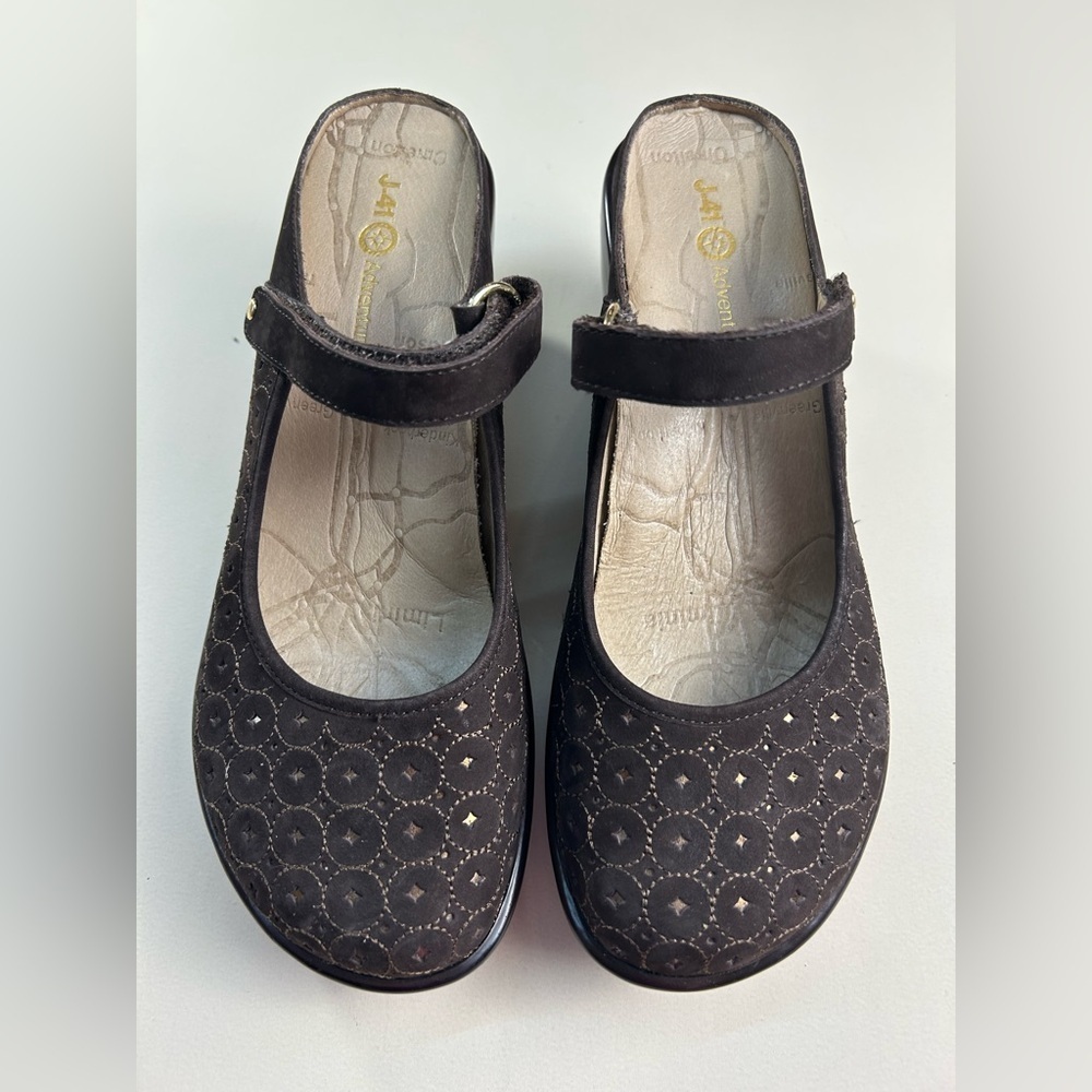 J-41 Dark Brown Perforated Flats